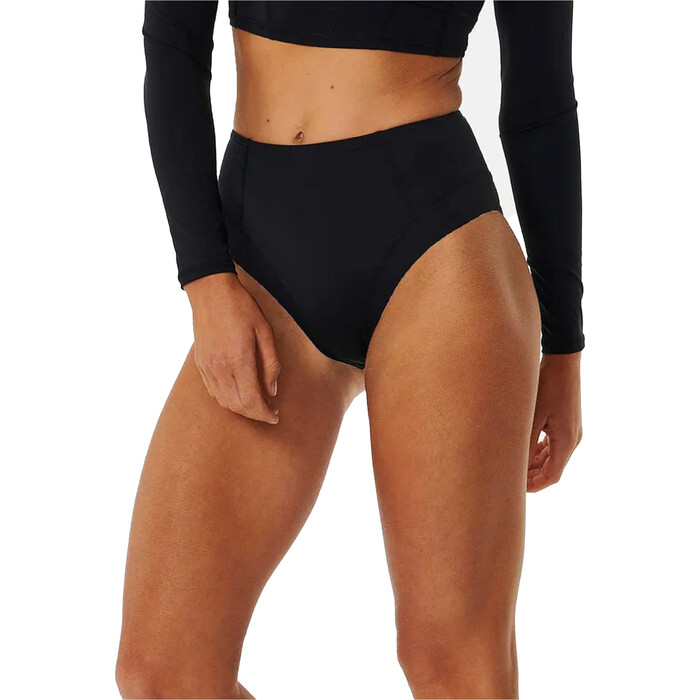 2024 Rip Curl Womens Mirage Ultimate High Cheeky Bikini Bottom 0B2WSW - Black